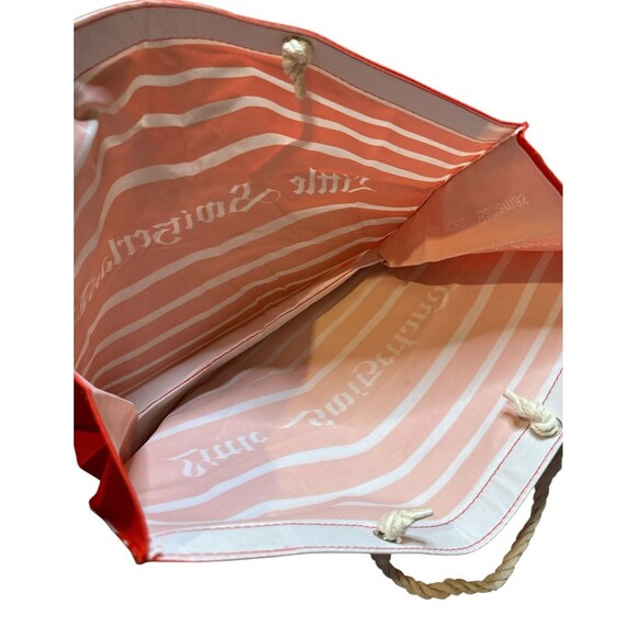 Little Switzerland Vintage 1980’s Red White Stripe Beach Shoulder Bag Nautical - Picture 7 of 8